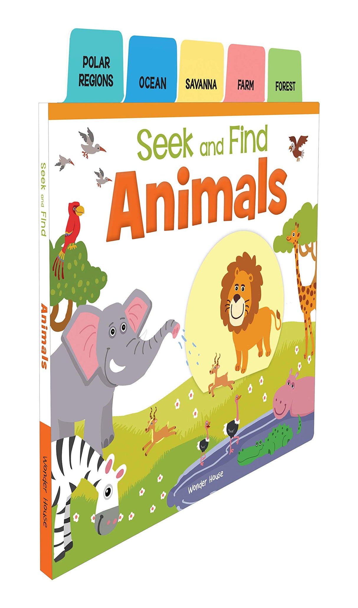Seek And Find - Animals : Early Learning Board Books With Tabs - Retail Maharaj