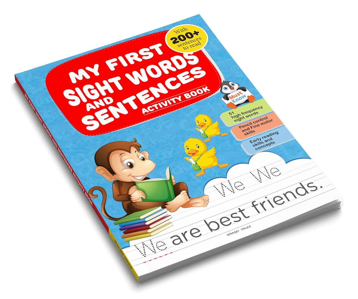 My First Sight Words and Sentences: Activity Book for Children | Build Early Reading & Writing Skills | Ages 4–7 | Fun Practice with Everyday Words - Retail Maharaj