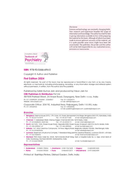 Competency Based Textbook Psychiatry (Pb 2024) - Retail Maharaj