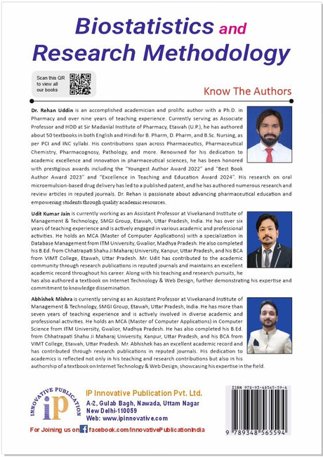 Biostatistics and Research Methodology for the Students of B.Pharm 8th Semester (First Edition, November 2025) - Retail Maharaj