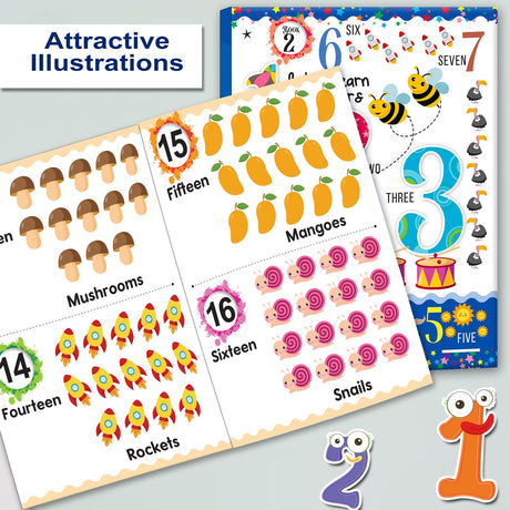 Hello Friend Books Let's Learn Giant Board Book: Numbers - Large Board Book with Beautifully Illustrated Images for Children to Learn - Retail Maharaj