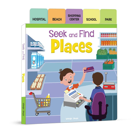 Seek And Find - Places : Early Learning Board Books With Tabs - Retail Maharaj