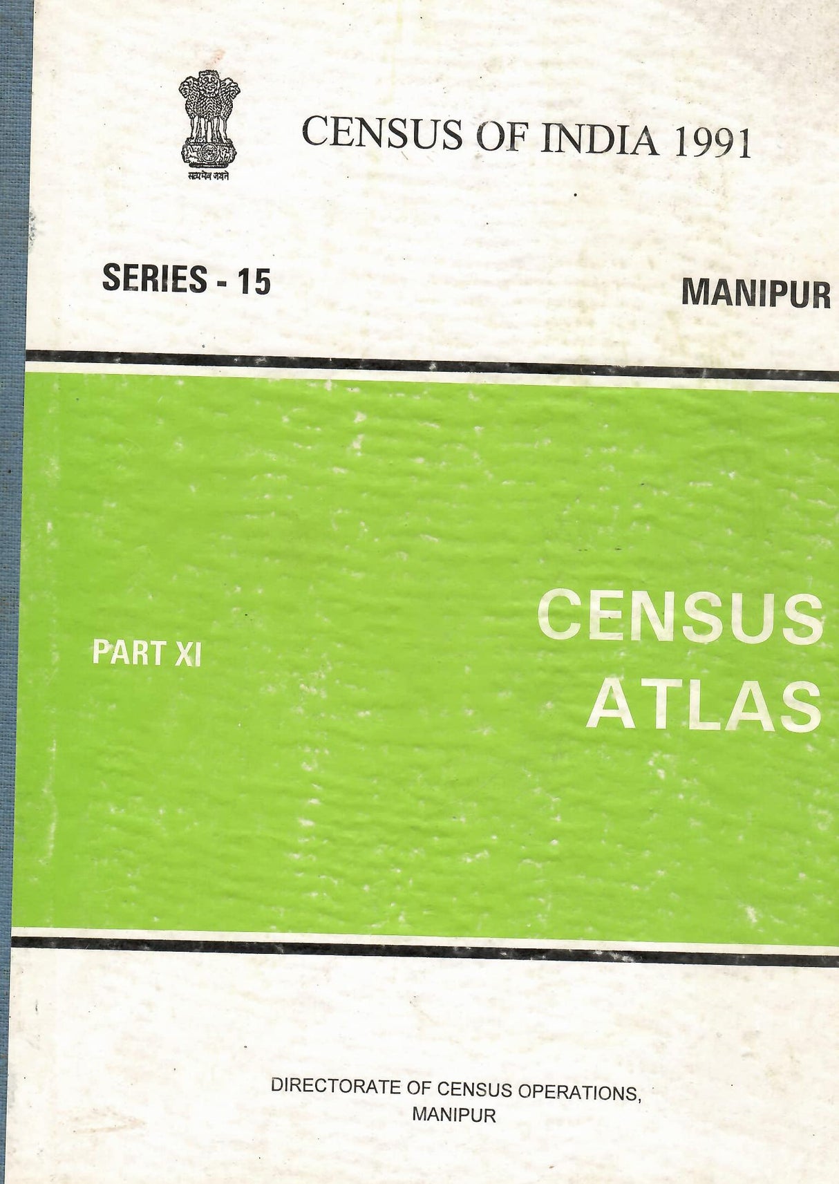 Census of India - 1991 - Manipur - Census Atlas Part XI [Hardcover] Govt. of India