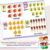 Hello Friend Books Let's Learn Giant Board Book: Numbers - Large Board Book with Beautifully Illustrated Images for Children to Learn - Retail Maharaj