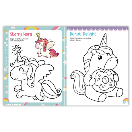 Unicorn Coloring Book: Fun Unicorn Coloring Activity Book for Kids | Includes Number Coloring, Dot-to-Dot, Tracing & Copy-Color Activities | Perfect ... I Ages 3+ [Penguin Early Learning Series] - Retail Maharaj