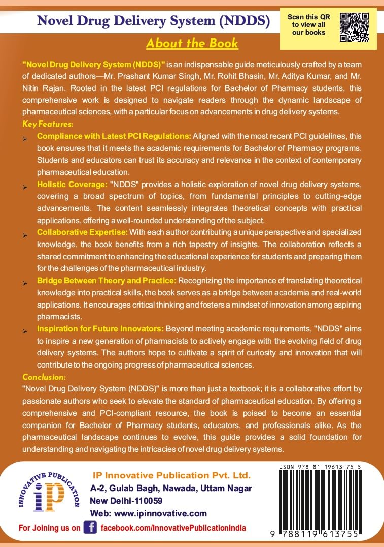 Novel Drug Delivery System (NDDS) for B.Pharm 7th Semester - Retail Maharaj