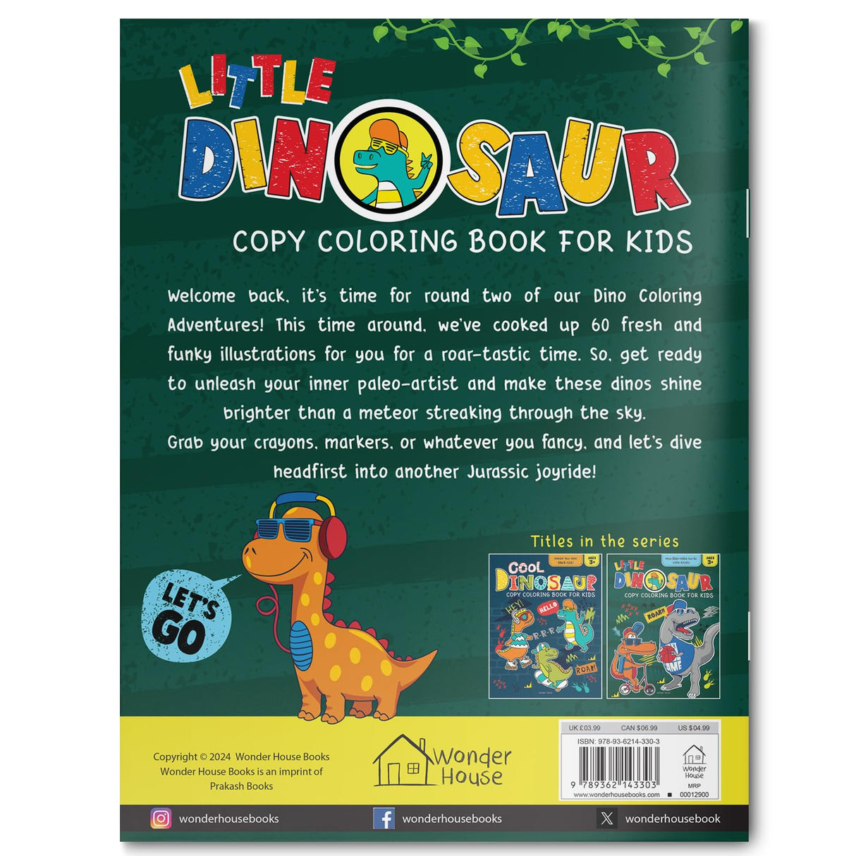 Little Dinosaur Copy Coloring Book For Kids - Retail Maharaj