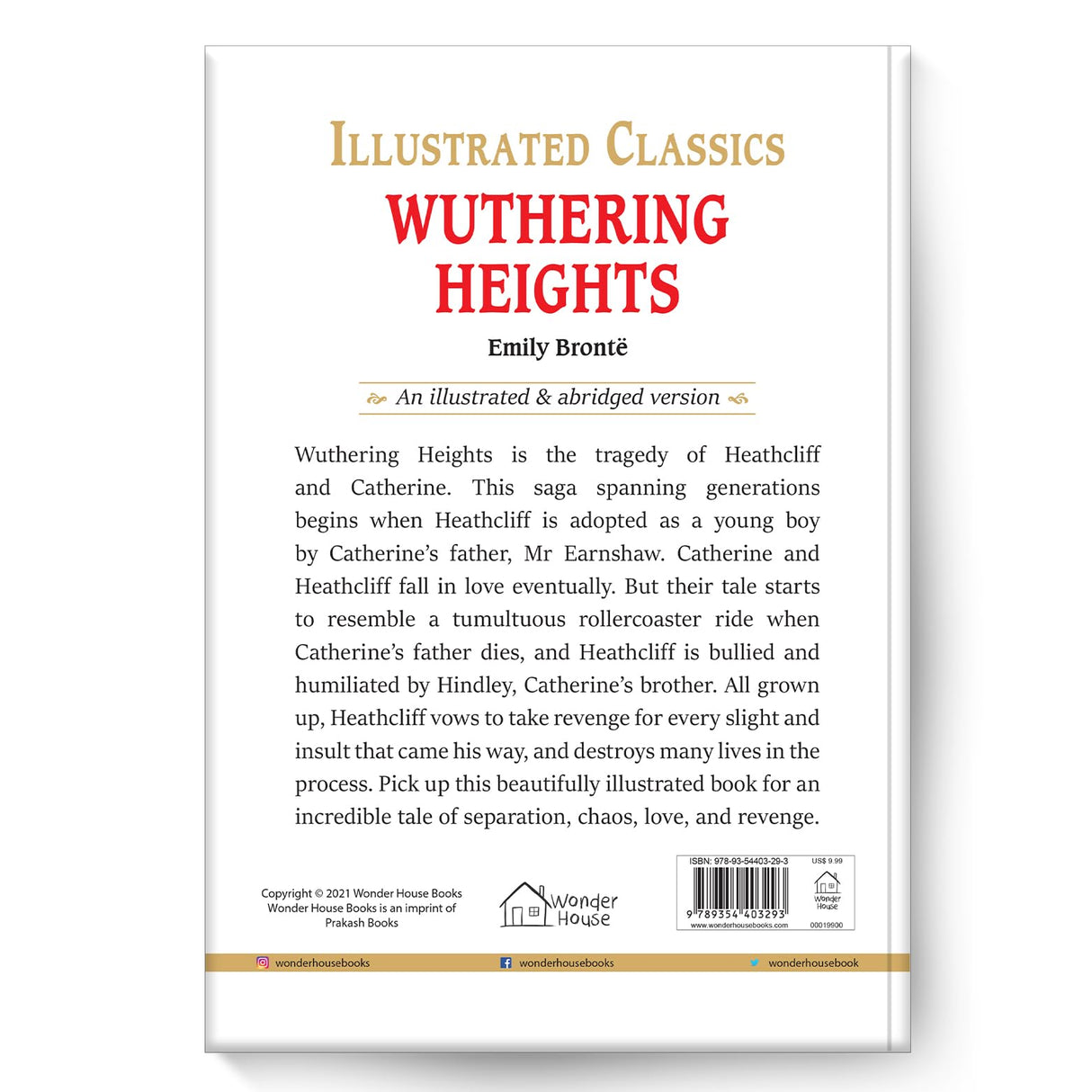 Wuthering Heights: Illustrated Abridged Children Classic English Novel with Review Questions (Hardback) - Retail Maharaj