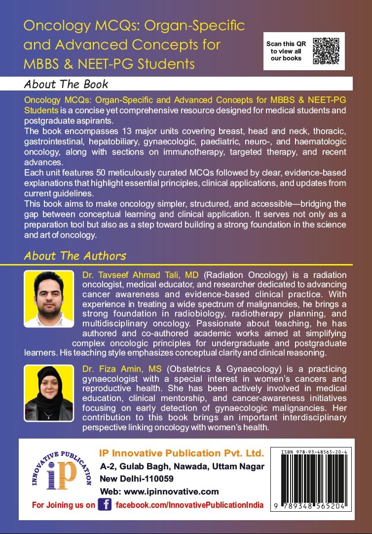 Oncology MCQs: Organ-Specific and Advanced Concepts for MBBS and NEET-PG Students (First Edition, 2025) - Retail Maharaj