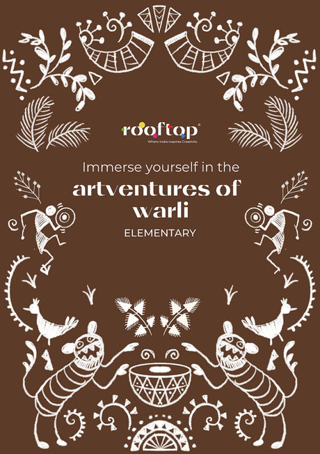 Rooftop Artventures of Warli Art Colouring Book for 6 To 15 Year Ages | Traditional Indian Folk Art | Stress-Relief & Mindful Drawing | Warli Art painting Book - Retail Maharaj