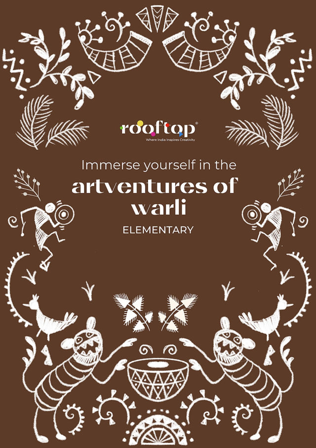 Rooftop Artventures of Warli Art Colouring Book for 6 To 15 Year Ages | Traditional Indian Folk Art | Stress-Relief & Mindful Drawing | Warli Art painting Book - Retail Maharaj