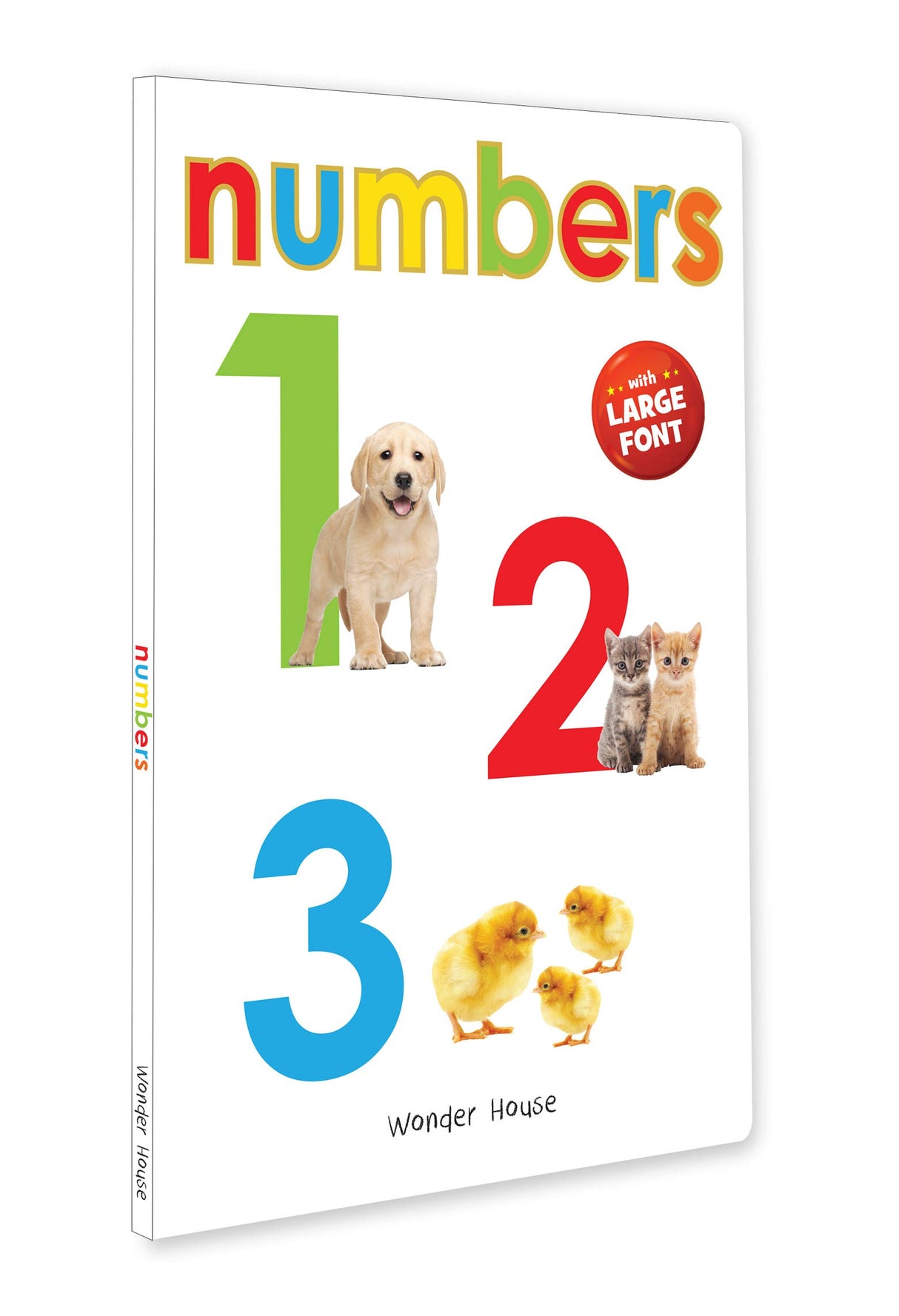 Numbers 1,2,3 – Early Learning Board Book with Large Font: Brightly Illustrated Counting Book for Kids | Big Board Books Series for Babies, Toddlers & Preschoolers | Learn Numbers with Bold Text & Clear Pictures | Ages 0–5 Years - Retail Maharaj