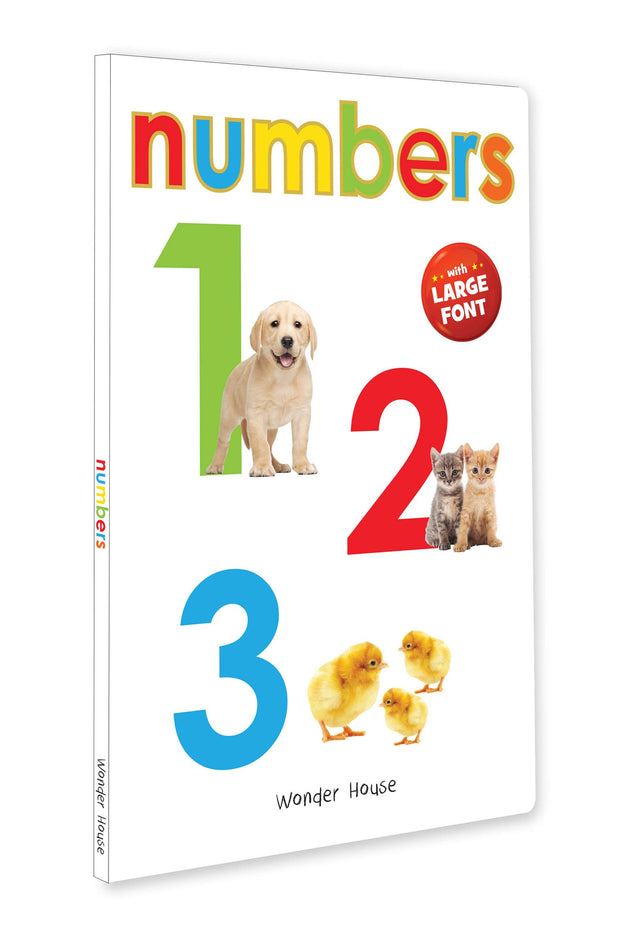 Numbers 1,2,3 – Early Learning Board Book with Large Font: Brightly Illustrated Counting Book for Kids | Big Board Books Series for Babies, Toddlers & Preschoolers | Learn Numbers with Bold Text & Clear Pictures | Ages 0–5 Years - Retail Maharaj