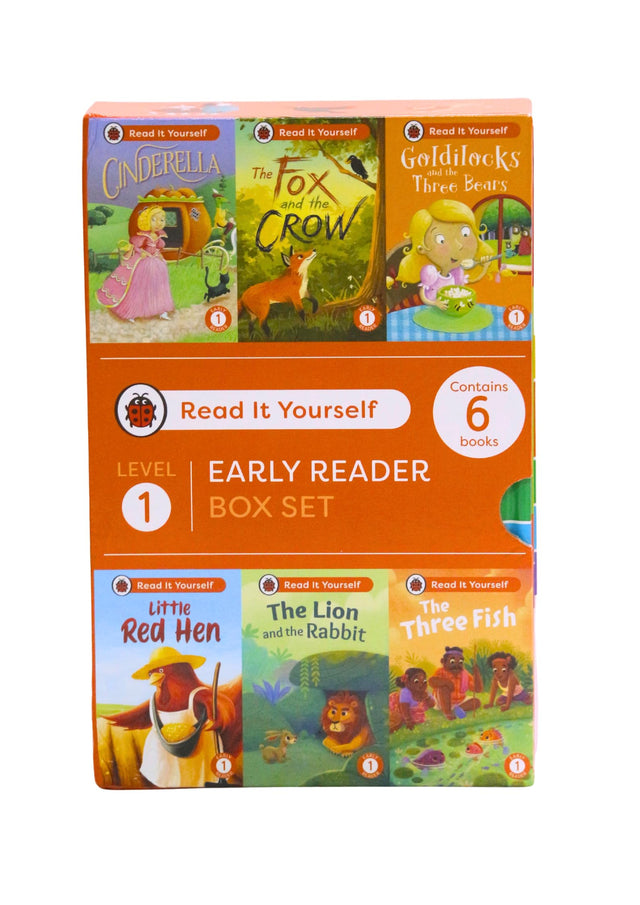 Read It Yourself with Ladybird: Early Readers Level 1: 6 Books Collection Box Set (Cinderella, The Three Fish, Little Red Hen, Goldilocks and the Three Bears, and The Lion and the Rabbit) - Retail Maharaj