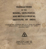 Transactions Of The Mining, Geological And Metallurgical Institute Of India - Vol. 75, Nos. 1 & 2 ( 1978 , April & October )