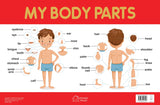 My Body Parts Chart - Early Learning Educational Chart For Kids: Perfect For Homeschooling, Kindergarten and Nursery Students (11.5 Inches X 17.5 Inches) - Retail Maharaj