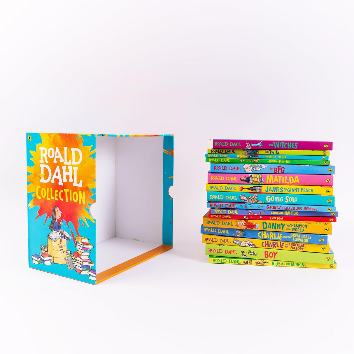 Roald Dahl Complete Collection (16 Book Boxset): Children’s Books Gift Set Featuring Matilda, Charlie and the Chocolate Factory, The BFG, The Witches & More - Retail Maharaj