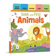 Seek And Find - Animals : Early Learning Board Books With Tabs - Retail Maharaj
