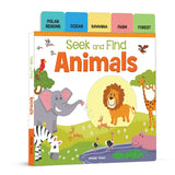 Seek And Find - Animals : Early Learning Board Books With Tabs - Retail Maharaj