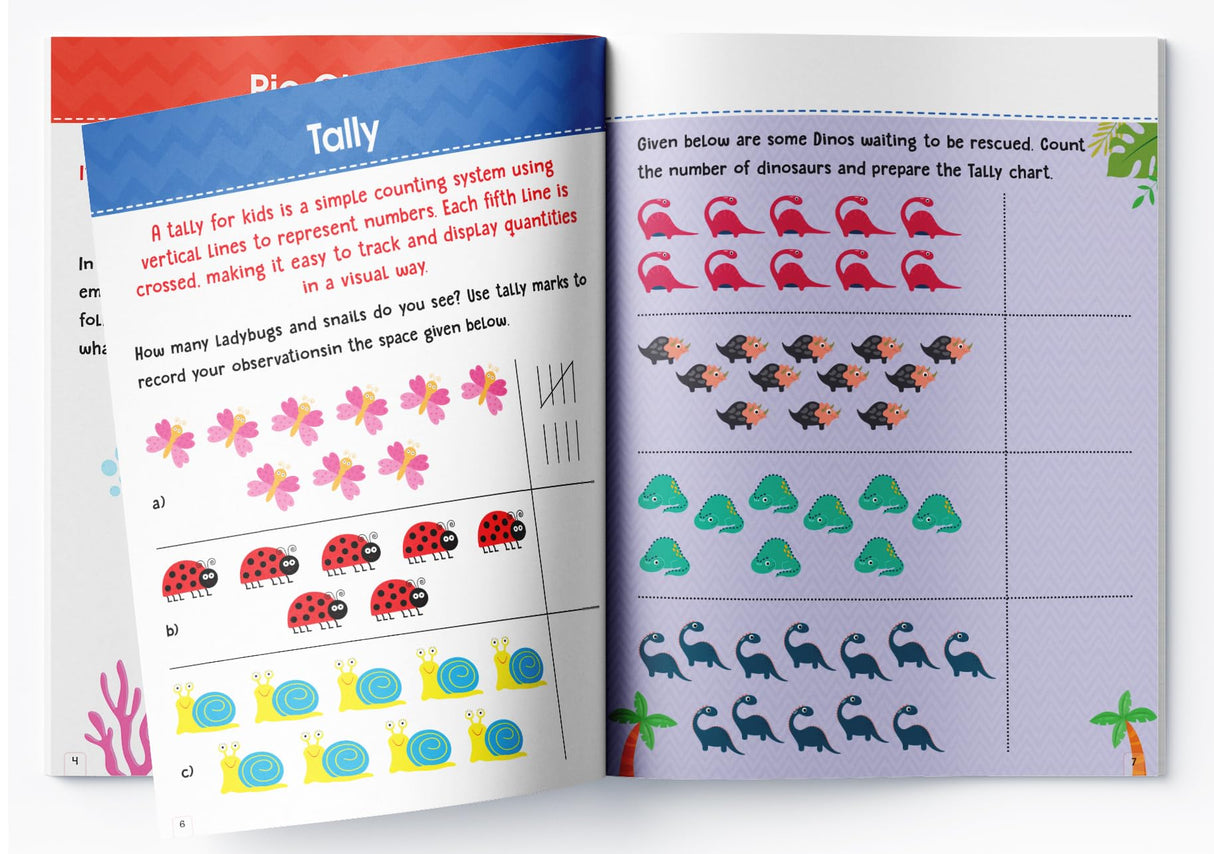 Data Handling: Activity Book for Kids | Learn Sorting, Tally Marks, Graphs & More | Ages 6–9 | Fun Math Activities to Build Analytical Skills - Retail Maharaj