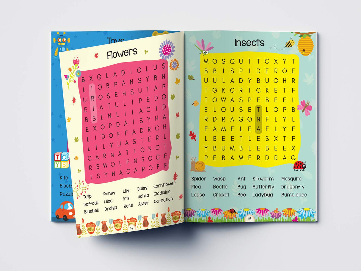 Word Search: First Fun Activity Book for Kids | Beginner Puzzles to Build Vocabulary | Ages 4–7 | 2+ Hours of Interactive Learning - Retail Maharaj