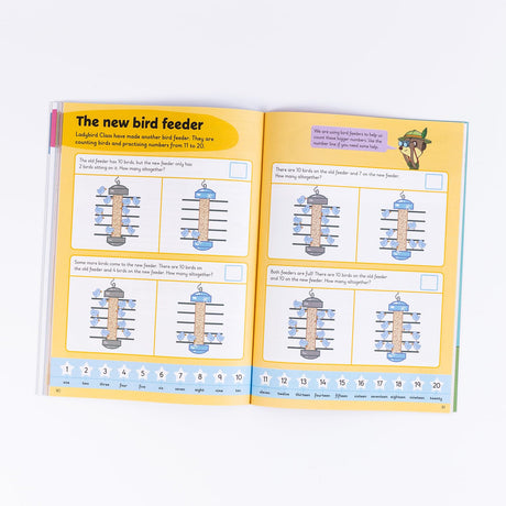 Shapes, Colours and Numbers: A Learn With Ladybird 4 in 1 Activity Book - Shapes, Colours, Patters; Count from 0-20; Counting Games & First Sums - Practice Skills for School (3-5 Years) - Retail Maharaj