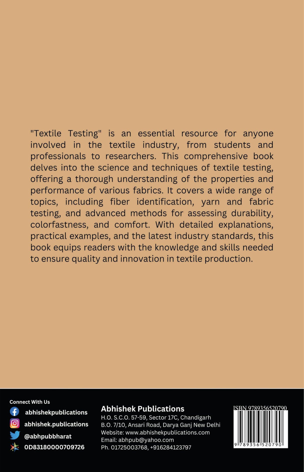 Textile Testing : Physical, Chemical And Microscopical - Retail Maharaj