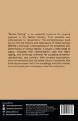 Textile Testing : Physical, Chemical And Microscopical - Retail Maharaj