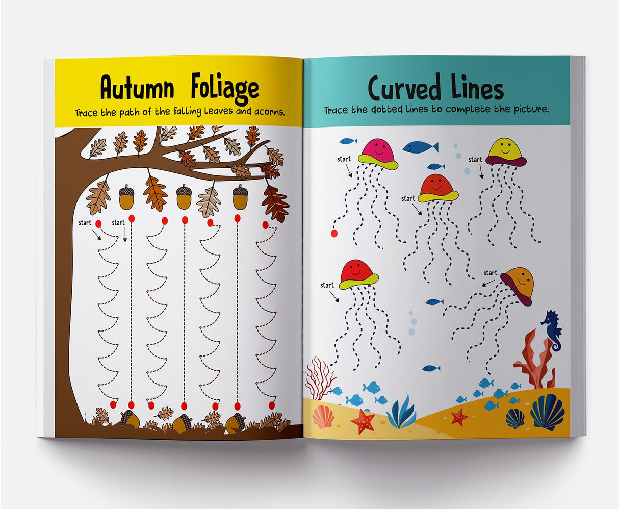 Line Tracing Patterns – Practice Drawing and Tracing Lines and Shapes: Pre-Writing Skills Workbook for Kids with Fun Patterns and Activities | Develop Fine Motor Control and Hand-Eye Coordination | Ages 3–5 Years (Writing Fun Series) | Hours of Learning t - Retail Maharaj