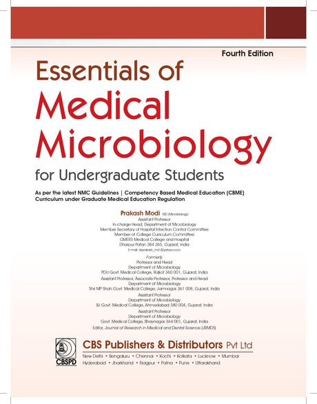 Essentials Of Medical Microbiology For Undergraduates Students 4Ed (Pb 2025) (ISBN - 9788197982255) - Retail Maharaj