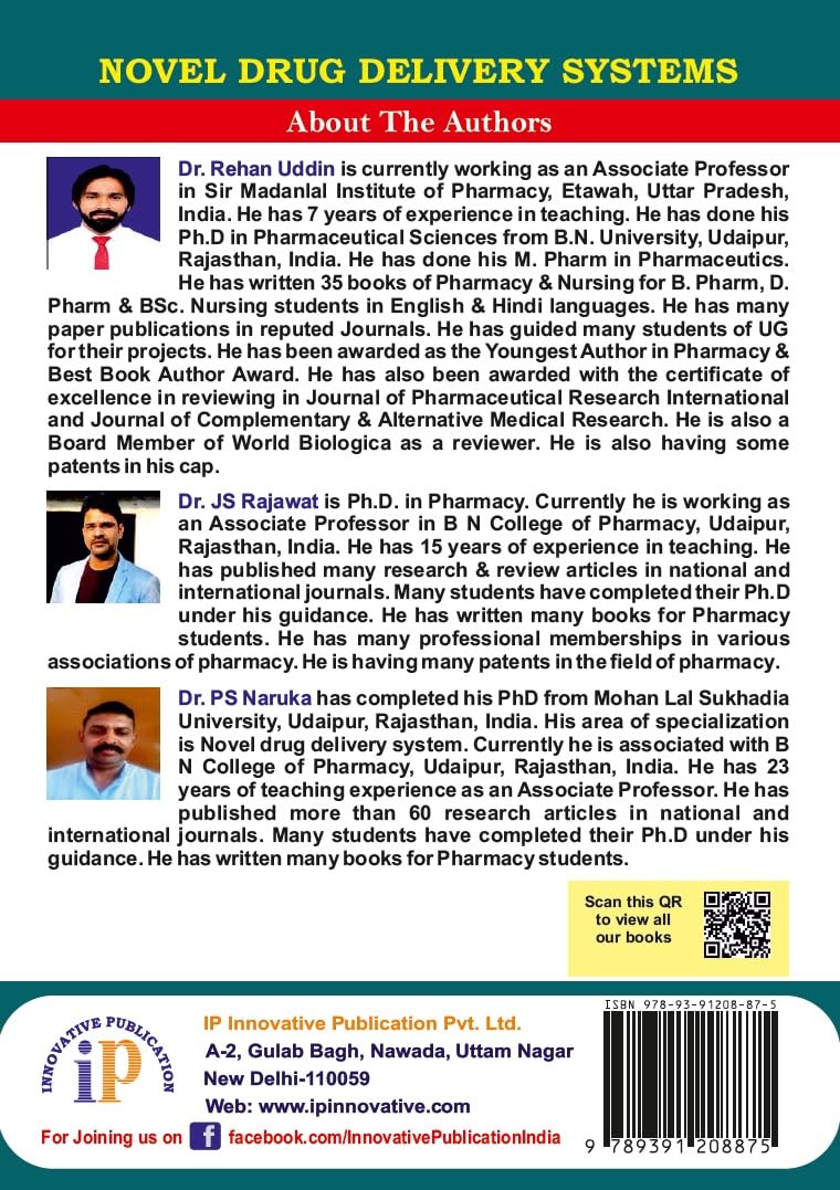 Novel Drug Delivery Systems (For the Students of B.Pharm 4th Year 7th Semester) - Retail Maharaj