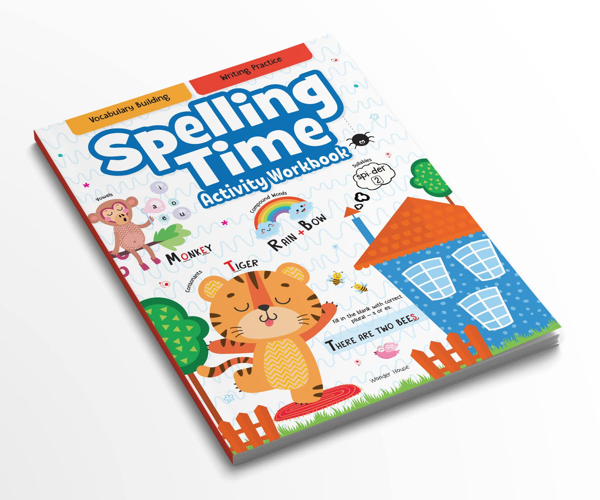 Spelling Time- Activitiy Workbook for Kids (Ages 6-8) I Vocublary Building I Writing Practice I Screen Free time of 2.5 hours - Retail Maharaj