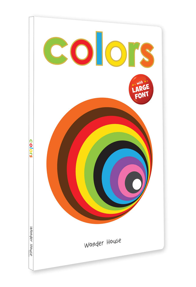 Colors – Early Learning Board Book with Large Font: Brightly Illustrated Colour Recognition Book for Kids | Big Board Books Series for Babies, Toddlers & Preschoolers | Learn Basic Colours with Bold Text & Clear Pictures | Ages 0–5 Years - Retail Maharaj