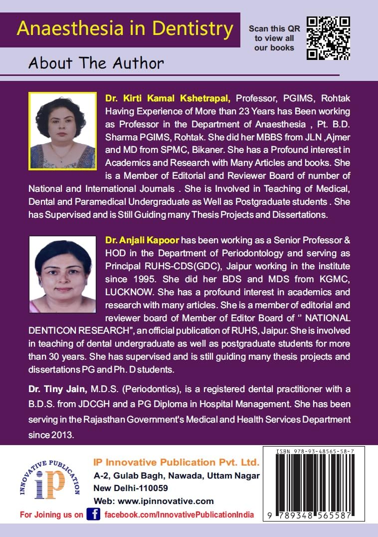 Anaesthesia in Dentistry - Retail Maharaj