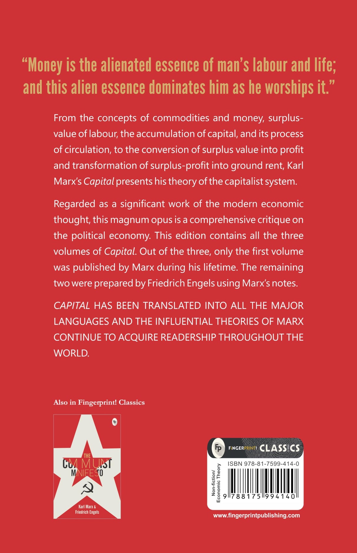 Capital (Das Capital): Includes Vol.1,2,3 - Retail Maharaj