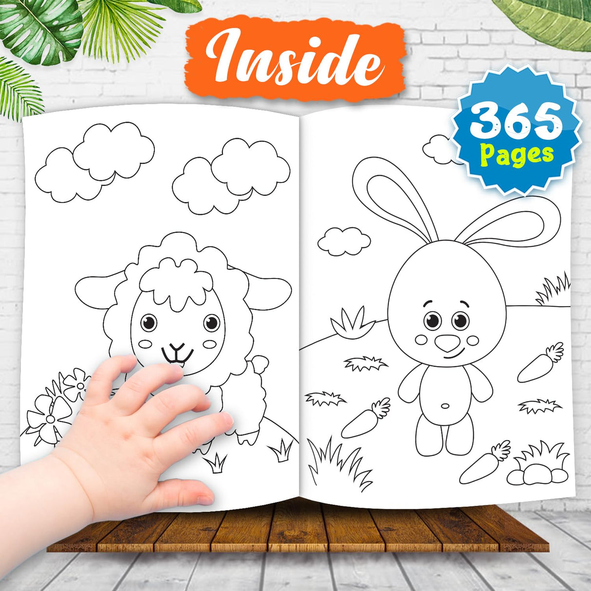 Hello Friend 365 Smart Coloring Book For Kids, Children and Toddlers: Best Big Picture Drawing and Painting Book with 365 Pages - Ages 2-8 Years - Retail Maharaj