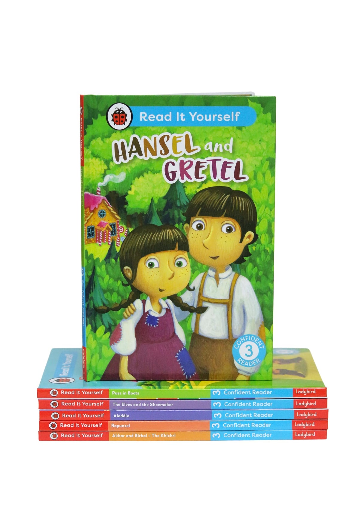 Read It Yourself with Ladybird: Confident Readers Level 3: 6 Books Collection Box Set (Akbar and Birbal, Aladdin, Puss in Boots, Hansel and Gretel, Rapunzel and The Elves and the Shoemaker - Retail Maharaj