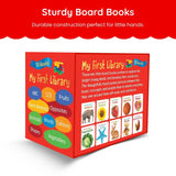 My First Library: Box Set of 10 Board Books for Children | My Little Book of Early Learning for Kids | Learn ABCs, Numbers, Words, Colours & More | Kids Amazing Picture Book | Little Learner’s Library | Perfect Gift Set for Toddlers | First Step Learning - Retail Maharaj