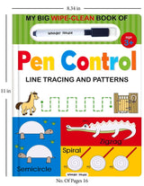 My Big Wipe And Clean Book of Pen Control for Kids : Line Tracing And Patterns - Retail Maharaj