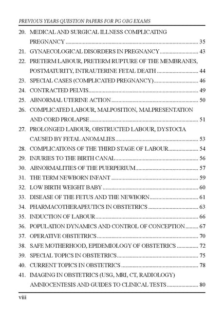 Previous Years Question Papers for Postgraduate Obstetrics and Gynaecology Examination- 3rd Edition - Retail Maharaj