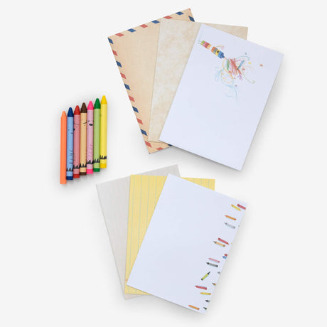 Bring the Crayons Home: A Box of Crayons, Letter-Writing Paper, and Envelopes - Retail Maharaj