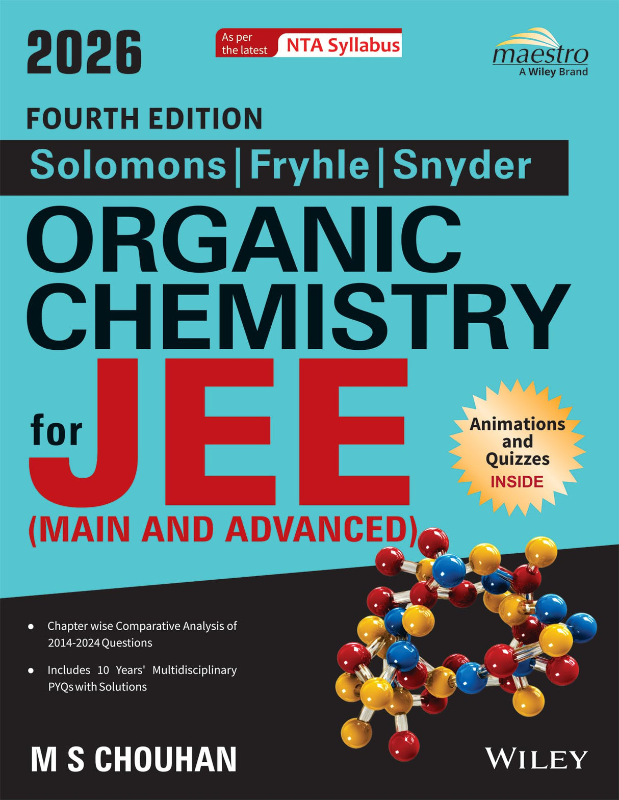 Wiley's Solomons, Fryhle & Snyder Organic Chemistry for JEE (Main & Advanced), 4ed, 2026 - Retail Maharaj