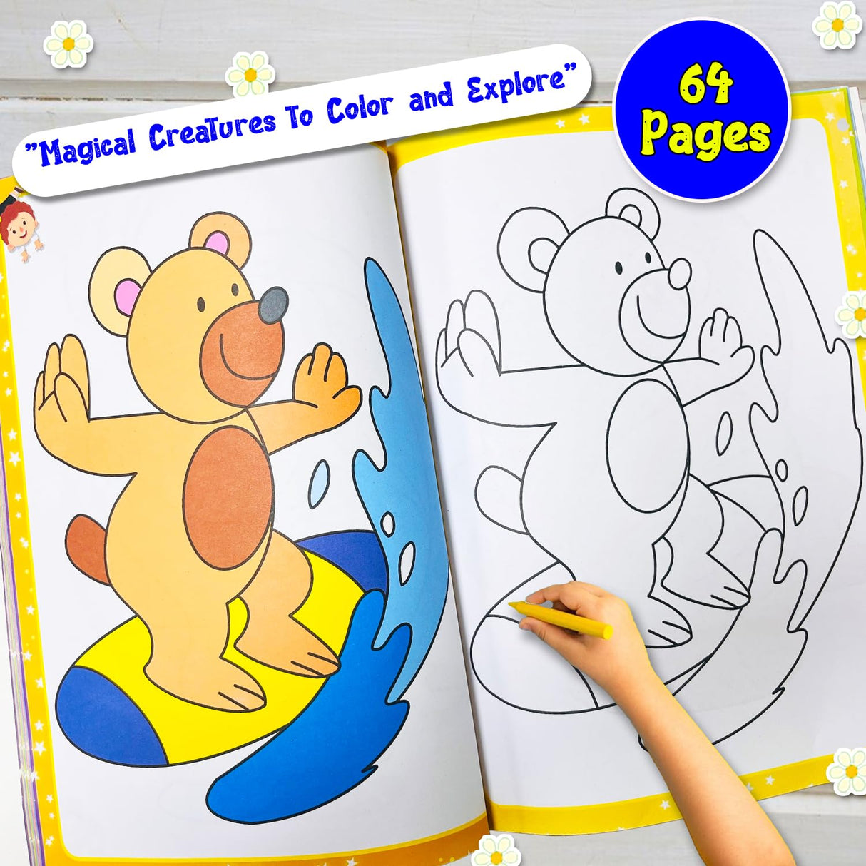 Hello Friend Books Safari Animals Colouring Book: Jumbo Copy Colouring - Practice Drawing, Painting and Colouring with Reference for Kids - Retail Maharaj
