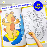 Hello Friend Books Safari Animals Colouring Book: Jumbo Copy Colouring - Practice Drawing, Painting and Colouring with Reference for Kids - Retail Maharaj
