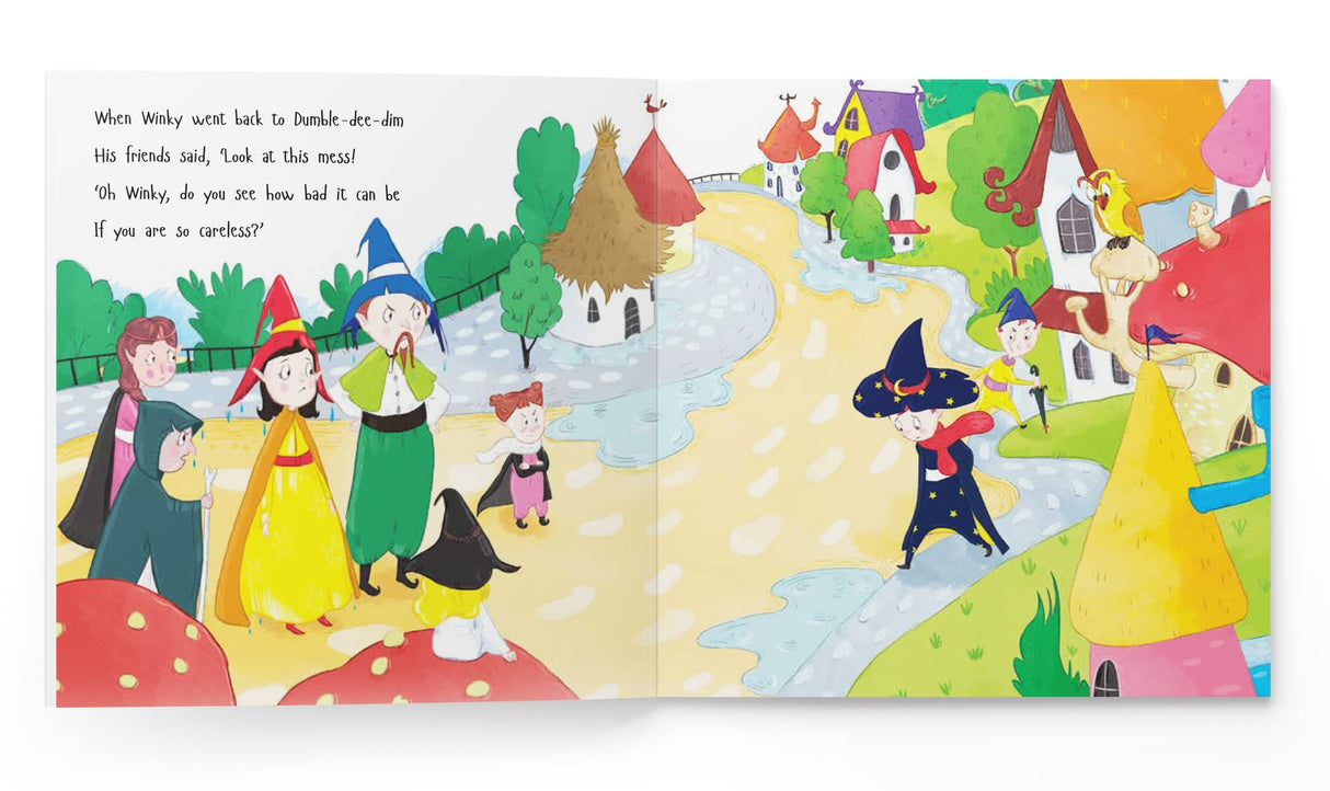 Winky The Careless Little Wizard: A Fun Story About Being Responsible [The Always Happy Series] - Age Group: 5+ |Beautifully Illustrated Picture Book About Important Life Lessons for Kids | Children’s Wizard Book to Teach Responsibility and Good Decision- - Retail Maharaj