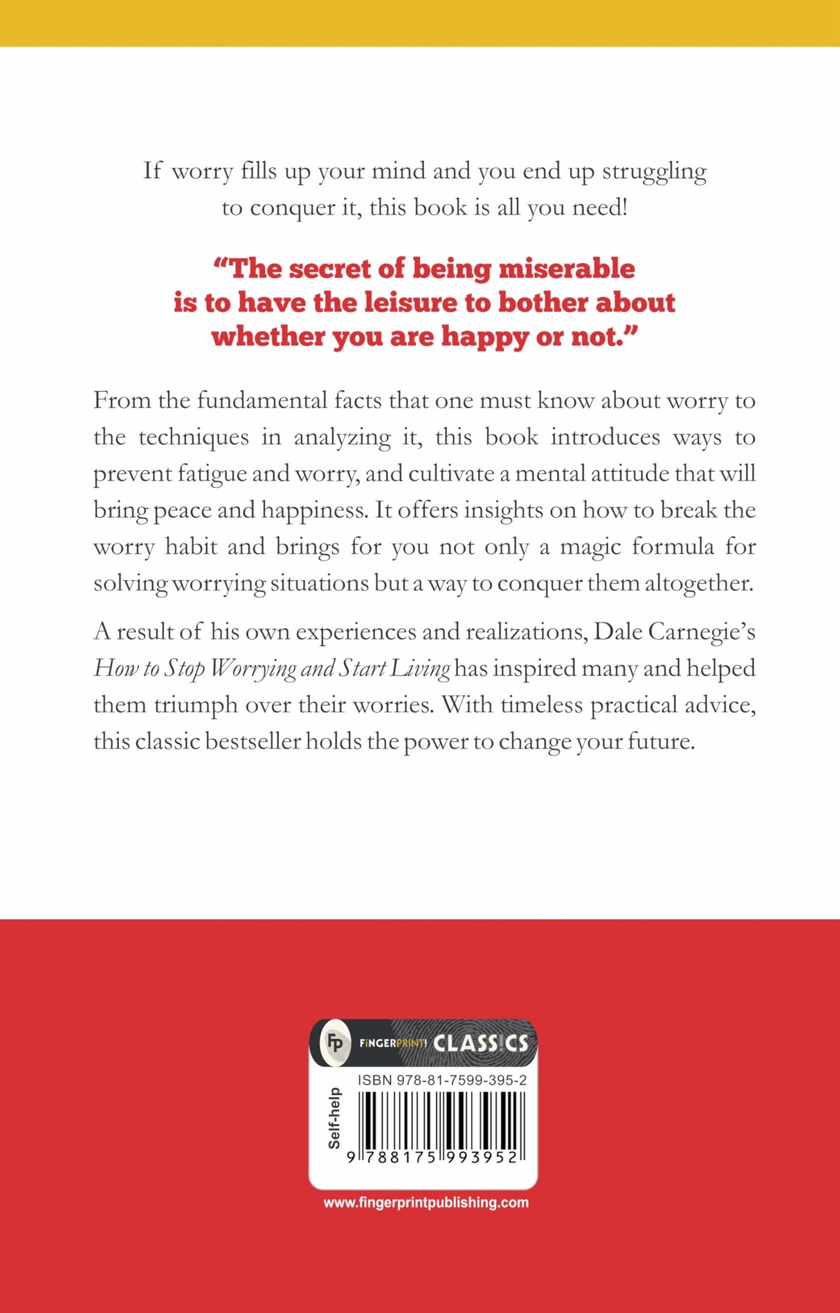 How to Stop Worrying and Start Living by Dale Carnegie | Timeless Guide to Overcome Stress & Build a Happier Life | Proven Techniques to Conquer Anxiety & Live Joyfully | The Classic Self-Help Bestseller for Stress-Free Living | Original Premium Paperback - Retail Maharaj