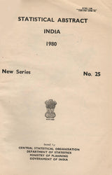 Statistical Abstract India 1980 - New Series No. 25 [Paperback] Ministry of Planning