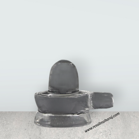 Spatika Lingam – 1 x 1 Inches | Crystal Shiva Lingam / Spatika Shivling for Devotional Worship - Retail Maharaj