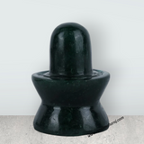 Green Zade Shiv Ling Murti - 2 x 2.25 Inches | Margaj Shiva Lingam Statue/ Shiv Ling Statue for Worship - Retail Maharaj