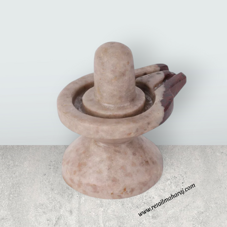 Narmadha Shivling Murti - 3 x 2.75 Inches | Shiva Lingam Statue / Shivling Statue for Abhishekam & Pooja - Retail Maharaj